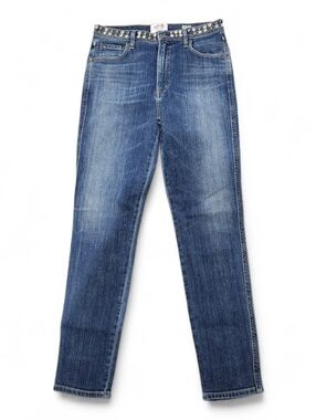 Aritzia AGOLDE Los Angeles Premium Studded Ultra High Rise Skinny Jeans Size 28